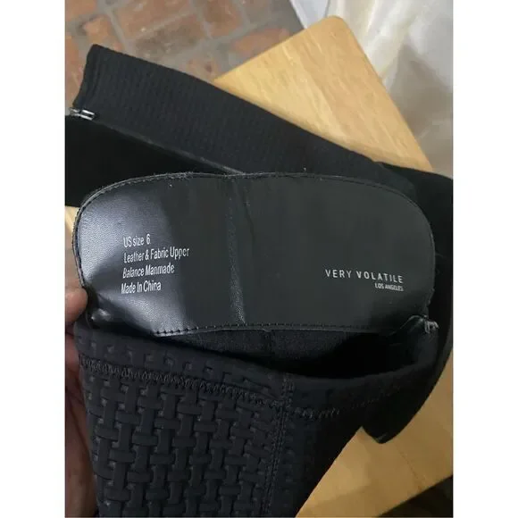 Very volatile black suede tall riding boots knee boots - Picture 6 of 6